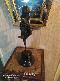 Bronze Dancer Statuette Art Deco Style From Chiparus Paris