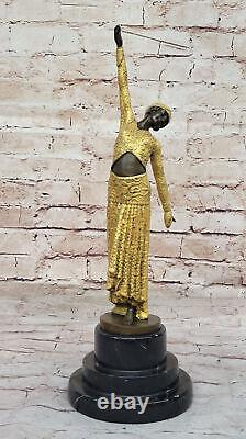 Bronze Dancing Lady ART DECO by Demetre Chiparus Vintage Salon Offer