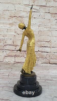 Bronze Dancing Lady ART DECO by Demetre Chiparus Vintage Salon Offer