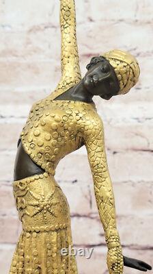 Bronze Dancing Lady ART DECO by Demetre Chiparus Vintage Salon Offer