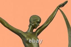 Bronze Deal Sculpture Sale Statue Art Deco Tape Dancer Font Decorativ