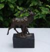 Bronze Deer Animal Statue In Art Deco And Art Nouveau Style