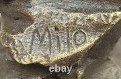 Bronze Eagle Sculpture American Art Deco Work in Austrian Marble