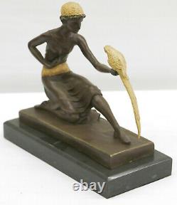 Bronze Exceptional Art Deco Chiparus Woman Dancer Sculpture Deco Deal Sale