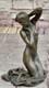 Bronze Fountain Chair Woman Statue Art Deco Design By Mavchi Elegant Domestic