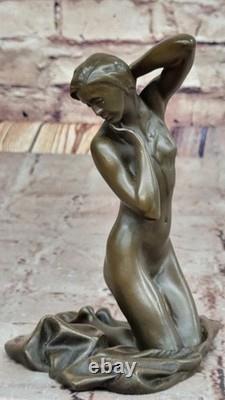 Bronze Fountain Chair Woman Statue Art Deco Design by Mavchi Elegant Domestic