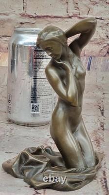 Bronze Fountain Chair Woman Statue Art Deco Design by Mavchi Elegant Domestic
