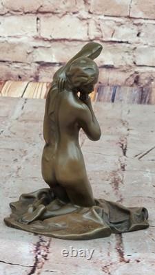 Bronze Fountain Chair Woman Statue Art Deco Design by Mavchi Elegant Domestic