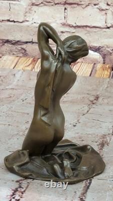 Bronze Fountain Chair Woman Statue Art Deco Design by Mavchi Elegant Domestic