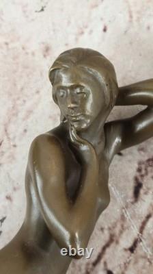 Bronze Fountain Chair Woman Statue Art Deco Design by Mavchi Elegant Domestic