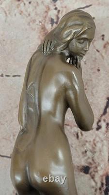 Bronze Fountain Chair Woman Statue Art Deco Design by Mavchi Elegant Domestic