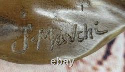 Bronze Fountain Chair Woman Statue Art Deco Design by Mavchi Elegant Domestic