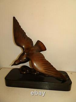 Bronze. Ghanu Gantcheff. Seagull On The Wave. Art Deco. Foundry Guillemard