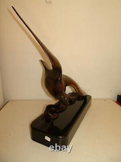 Bronze. Ghanu Gantcheff. Seagull On The Wave. Art Deco. Foundry Guillemard