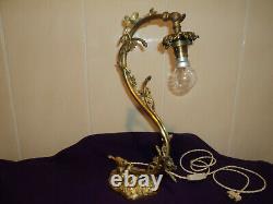 Bronze Lamp Foot Tulip Daum Muller Galle Art Deco/new Pate De Verre