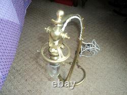 Bronze Lamp Foot Tulip Daum Muller Galle Art Deco/new Pate De Verre