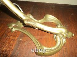 Bronze Lamp Foot Tulip Glass Pate Daum Muller Art Deco/new 1900