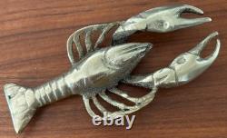 Bronze Lobster Paperweight Sculpture, Early 20th Century, 14 cm, Art Deco Crustacean