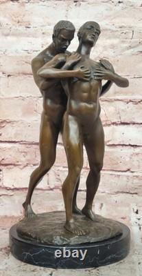 Bronze Male Bodybuilder Muscular Art Deco Figurine Sale
