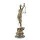 Bronze Marble Art Deco Statue Sculpture Woman Justice Lawyer Notary Dsbr-174