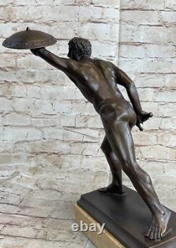 Bronze Marble Roman Military Warrior War Art Deco Sculpture Decor