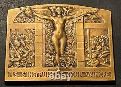 Bronze Medal Art Deco & Art Nouveau Ecole Militaire Saint-Cyr BLANCHOT