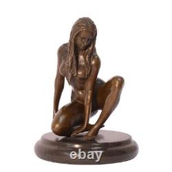 Bronze Modern Marble Art Deco Statue Sculpture Erotic Nude Woman Kf-47