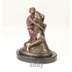 Bronze Modern Marble Art Deco Statue Sculpture Erotic Nude Woman Phalus Bg-32