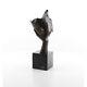 Bronze Modern Marble Art Deco Statue Sculpture Face Apple Hand Be-41