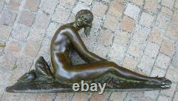 Bronze Nude Art-deco Signed Joseph Cormier 1869-1950 Susse Lost Wax Cast