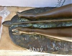 Bronze Nude Art-deco Signed Joseph Cormier 1869-1950 Susse Lost Wax Cast