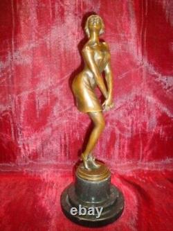 Bronze Nude Sexy Statue Art Deco Style Art Nouveau Bronze Sign
