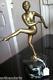 Bronze On Marble Base Woman Dancer Art Deco Mascotte