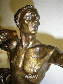 Bronze Or Regulates Period Art Deco Jean De Roncourt Or Carlier Bouraine, Darny