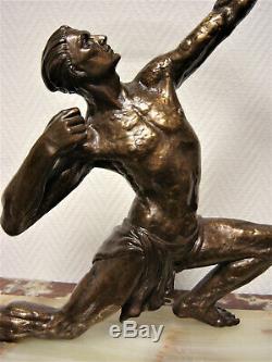 Bronze Or Regulates Period Art Deco Jean De Roncourt Or Carlier Bouraine, Darny