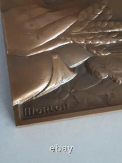 Bronze Plaque Art Deco - Sculptor Pierre-Alexandre Morlon