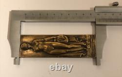 Bronze Plaque Medal The Bather By Turin Art Deco New Woman