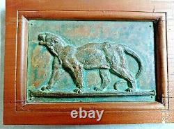 Bronze Plates Art Deco Panthers Lionnes Barye Jouve