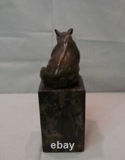 Bronze Rhinoceros Animalier Style Statue Sculpture Art Deco Style Art Nouveau