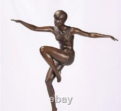 Bronze Sculpture: A Dancer with Vigor Art Deco Bronze Sculpture