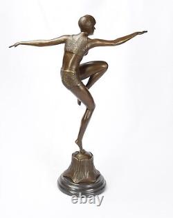 Bronze Sculpture: A Dancer with Vigor Art Deco Bronze Sculpture