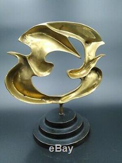 Bronze Sculpture Allegorical Modern Birds Braque In Art Deco Taste