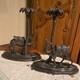 Bronze Sculpture, Animalier Bronze Art Deco Period, 2 Candle Holders, Circa 1900