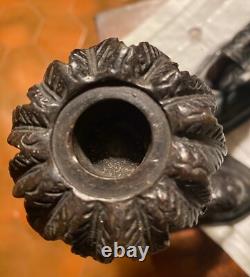 Bronze Sculpture, Animalier Bronze Art Deco Period, 2 Candle Holders, circa 1900