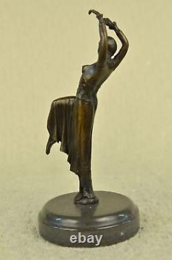 Bronze Sculpture Art Deco 10 Grand Dancer Signed Chiparus Statue Décor