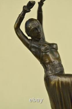 Bronze Sculpture Art Deco 10 Grand Dancer Signed Chiparus Statue Décor
