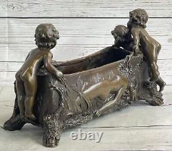 Bronze Sculpture Art Deco New Gardener Vase Font Interior Exterior Nr