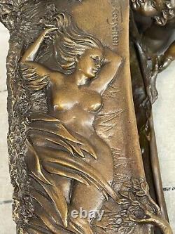 Bronze Sculpture Art Deco New Gardener Vase Font Interior Exterior Nr