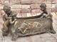 Bronze Sculpture Art Deco Nouveau Planter Vase Cast Iron Indoor / Outdoor