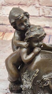 Bronze Sculpture Art Deco Nouveau Planter Vase Cast Iron Indoor / Outdoor